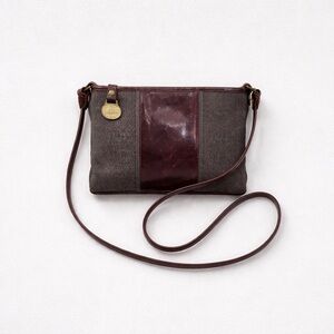 Vintage Brahmin Brown Leather Crossbody Bag Pre Owned